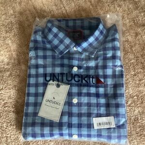 UNTUCKit Men’s Medium Long Sleeve Blue Button Up